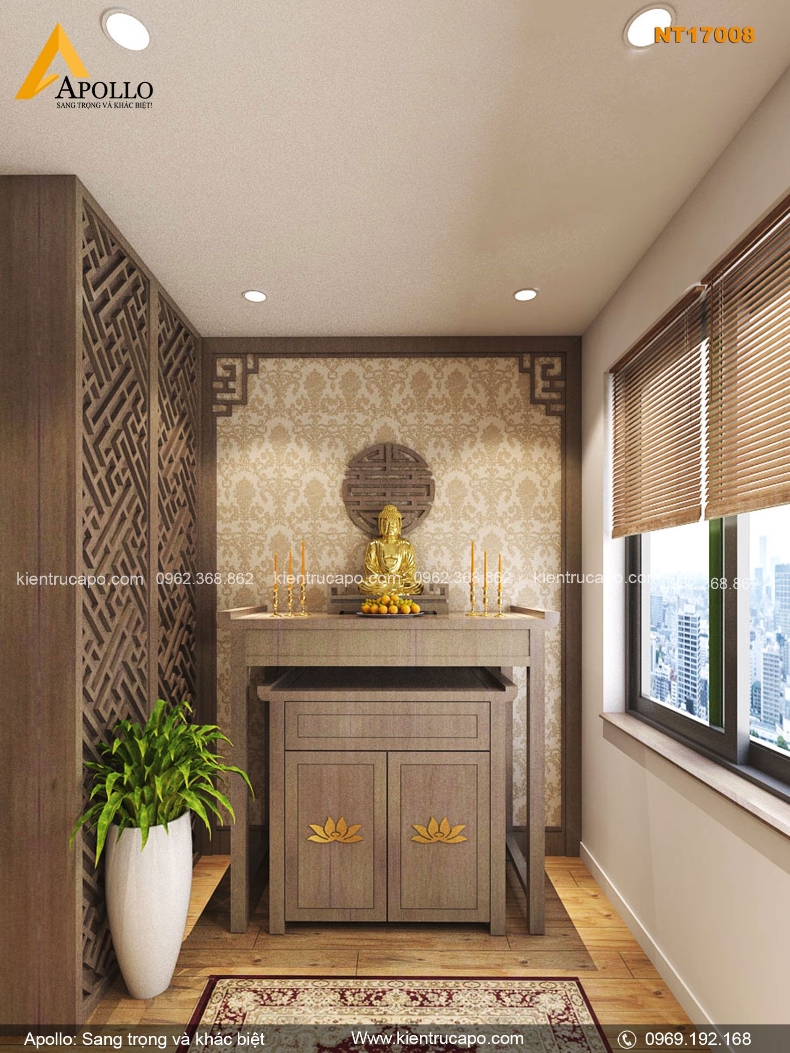 Mẫu Căn hộ chung cư dành cho gia đình trẻ (NT17008)
